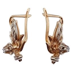 Серьги из золота 750 пробы с бриллиантами