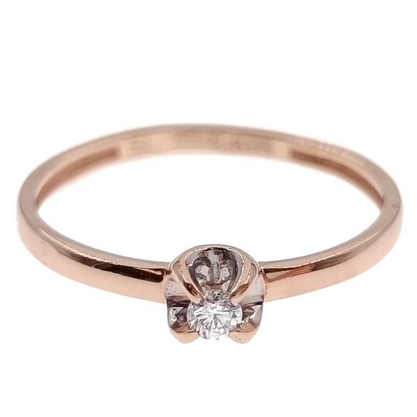 Кольцо из золота 585 пробы с бриллиантом