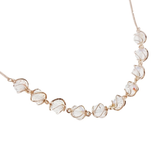 Колье из золота 585 пробы с фианитом