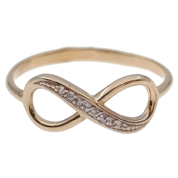 Кольцо из золота 585 пробы с фианитом