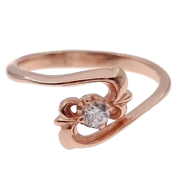 Кольцо из золота 585 пробы с фианитом