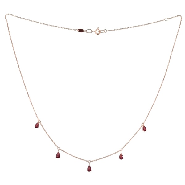 Колье из золота 585 пробы с гранатом