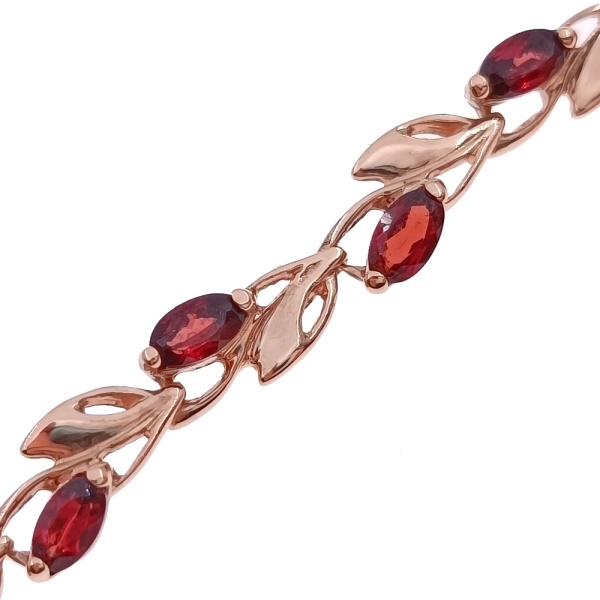 Браслет из золота 585 пробы с гранатом