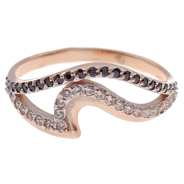 Кольцо из золота 585 пробы с фианитом