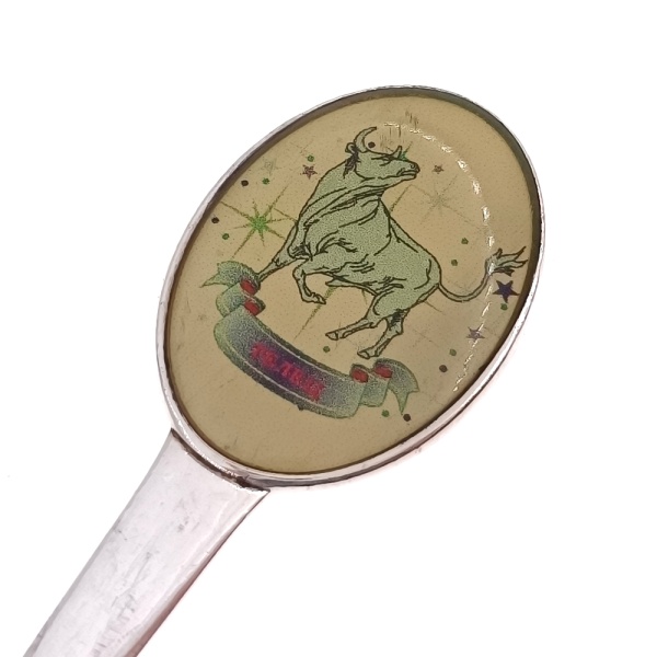 Ложка чайная из серебра 925 пробы с эмалью