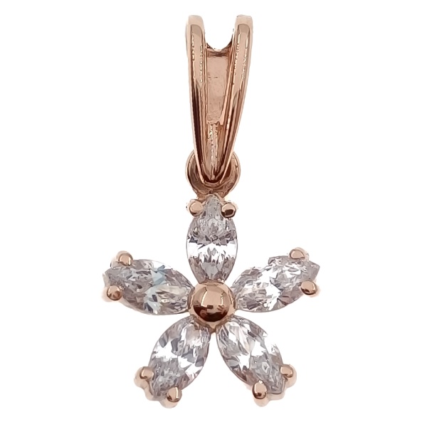 Подвеска из золота 585 пробы с фианитом