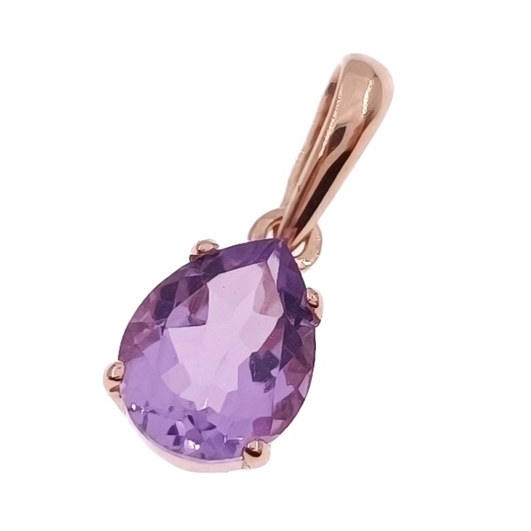 Подвеска из золота 585 пробы с аметистом