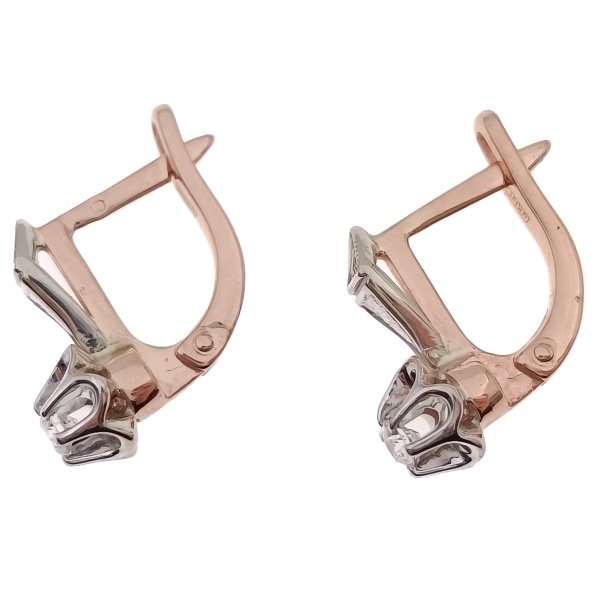 Серьги из золота 585 пробы с бриллиантами