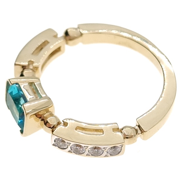 Кольцо из золота 585 пробы с топазом и фианитом