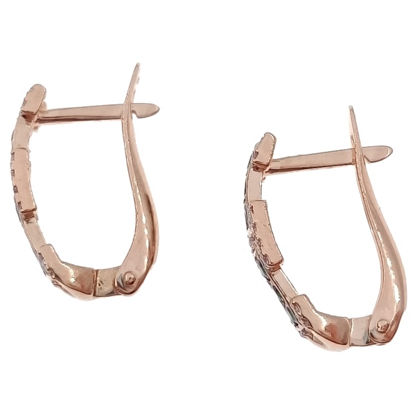 Серьги из золота 585 пробы с фианитом