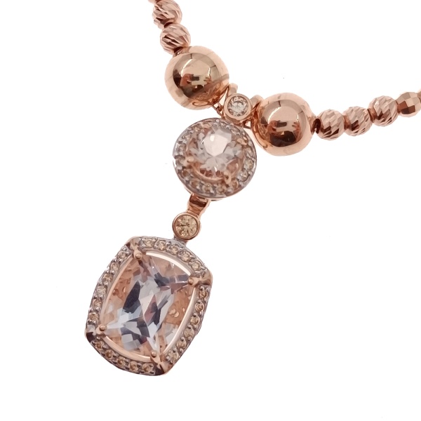 Колье из золота 585 пробы с фианитом