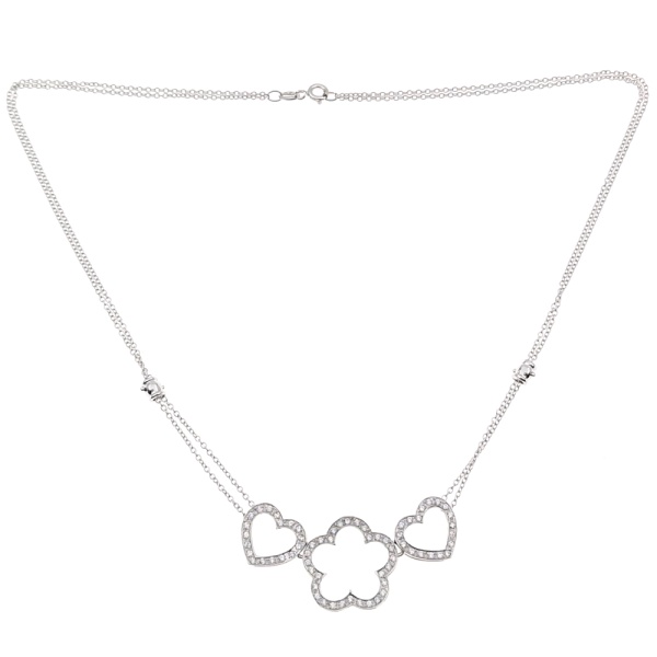 Колье из золота 750 пробы с фианитом