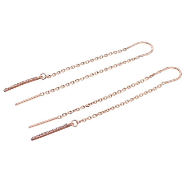 Серьги из золота 585 пробы с фианитом