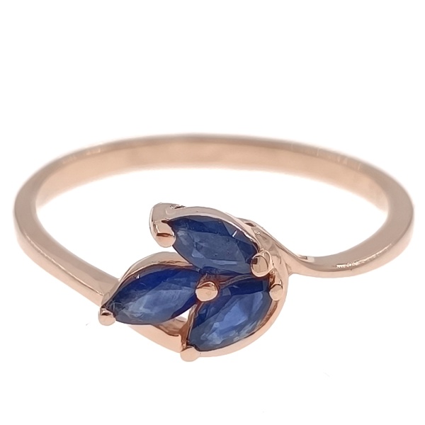 Кольцо из золота 585 пробы с сапфиром