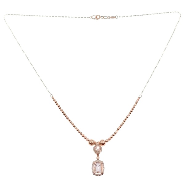 Колье из золота 585 пробы с фианитом