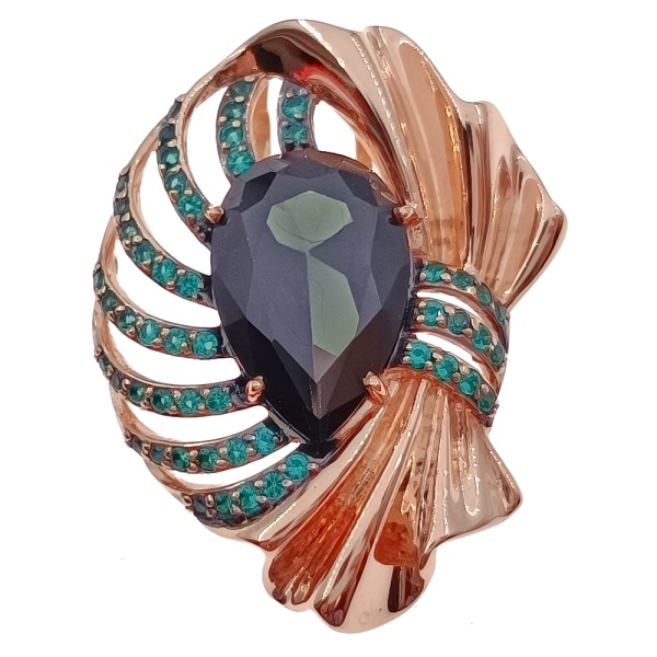 Кулон из золота 585 пробы с фианитом