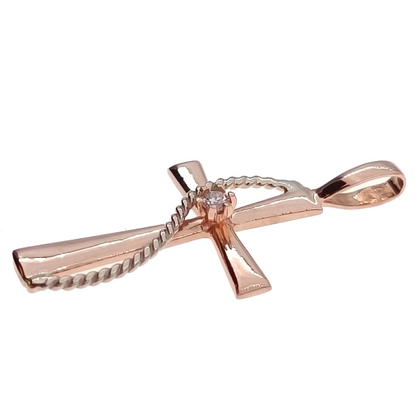 Кулон из золота 585 пробы с бриллиантом