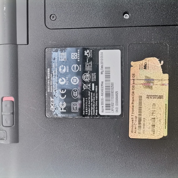 Ноутбук ACER Aspire 5553/ i3 M380/4 Гб/SSD 128 Гб