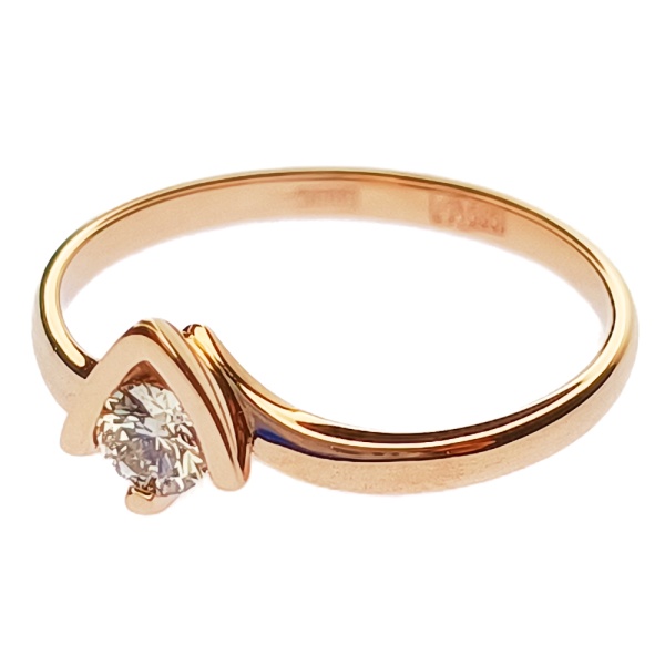 Кольцо из золота 585 пробы с бриллиантом