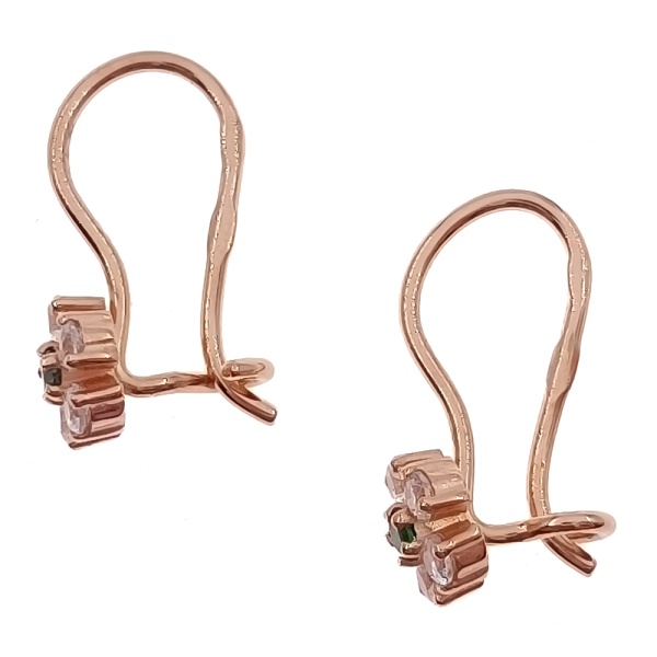 Серьги из золота 585 пробы с фианитом