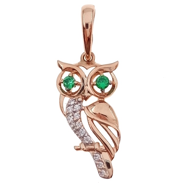 Подвеска из золота 585 пробы с фианитом