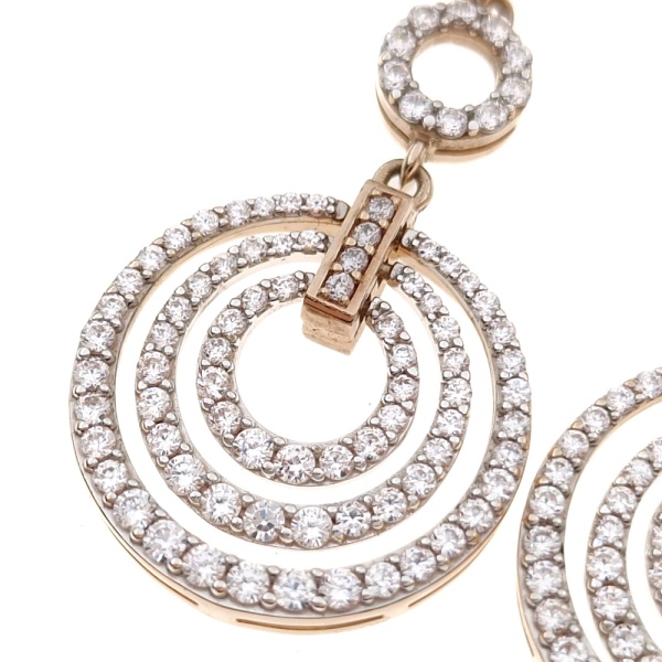 Серьги из золота 585 пробы с фианитом