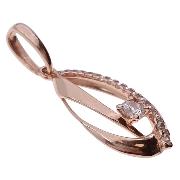 Подвеска из золота 585 пробы с фианитом