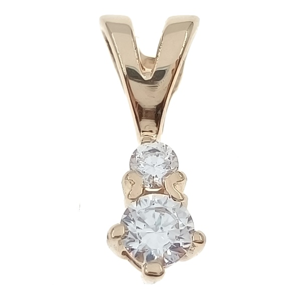 Кулон из золота 585 пробы с фианитом