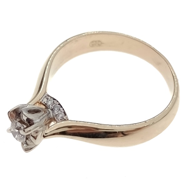 Кольцо из золота 585 пробы с бриллиантами