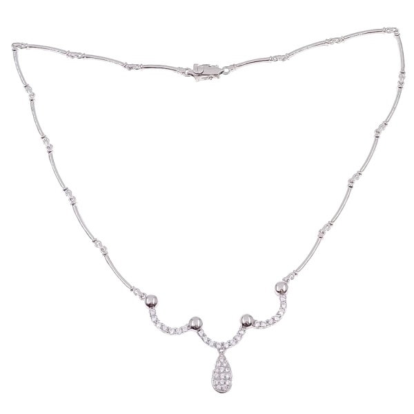 Колье из золота 750 пробы с фианитом