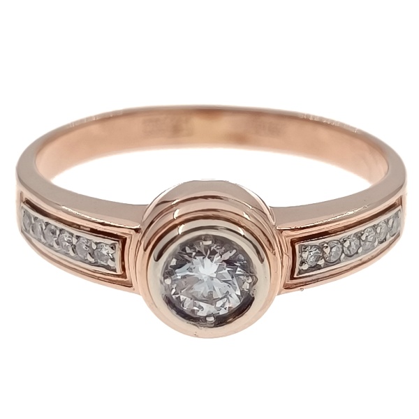 Кольцо из золота 585 пробы с бриллиантами