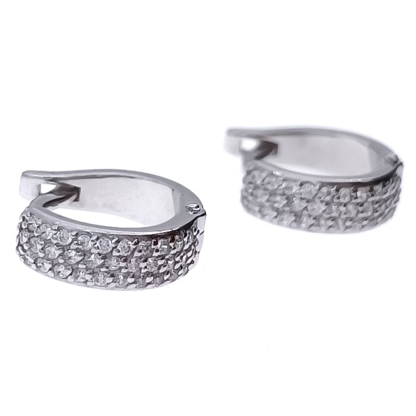 Серьги из золота 585 пробы с фианитом