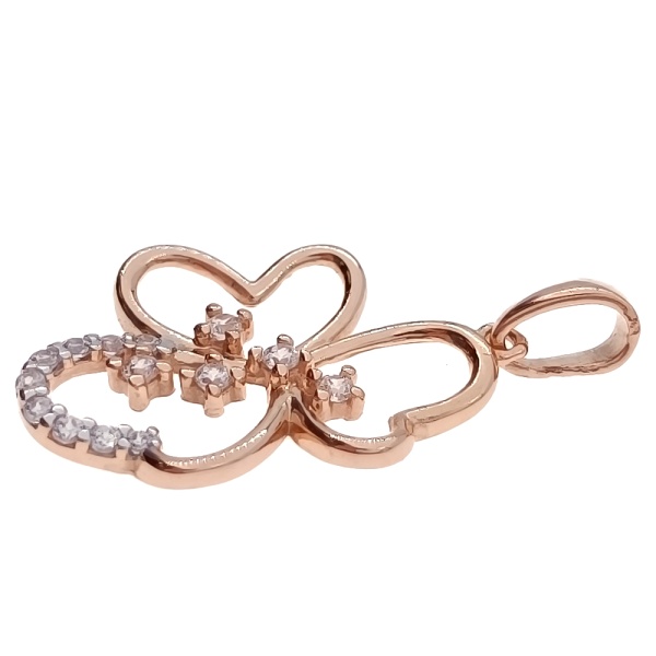 Подвеска из золота 585 пробы с фианитом