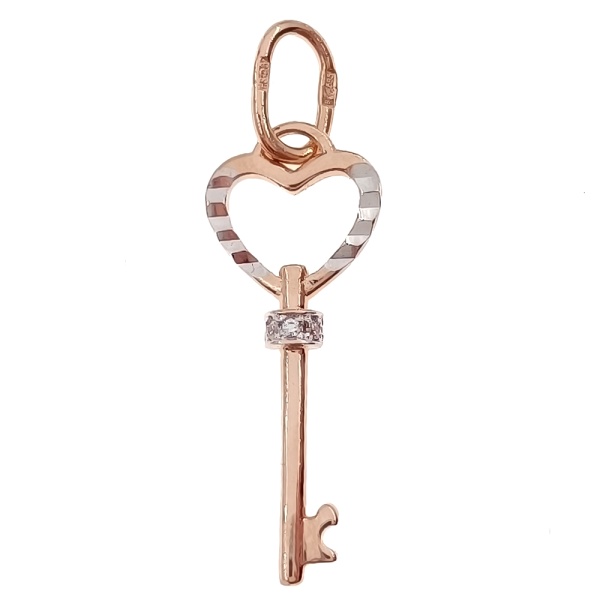 Подвеска из золота 585 пробы с фианитом