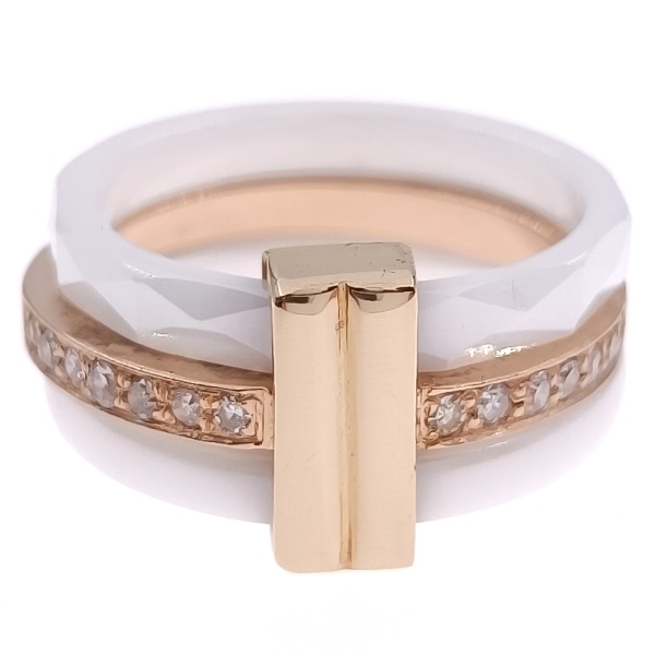 Кольцо из золота 585 пробы с бриллиантами, ювелирной вставкой и фианитом