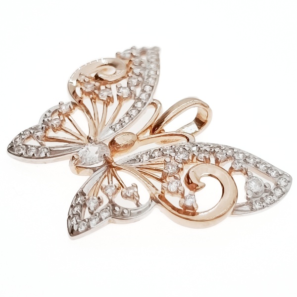 Подвеска из золота 585 пробы с фианитом