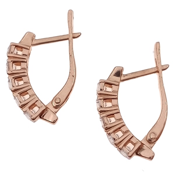 Серьги из золота 585 пробы с фианитом